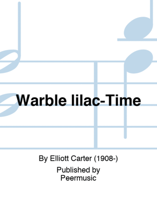 Book cover for Warble lilac-Time