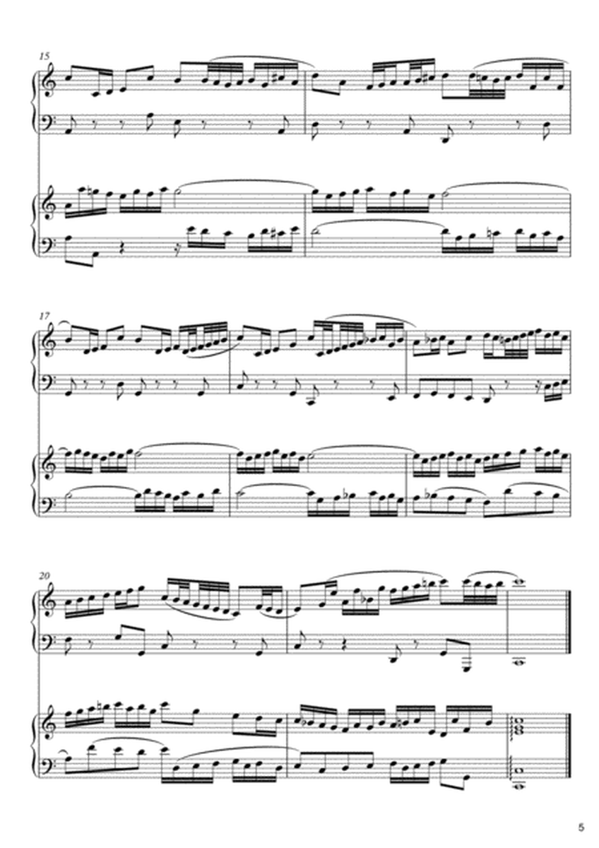 Bach 2 Part Inventions 1-5 for 2 pianos, 4 hands (second piano part by Simon Peberdy) image number null