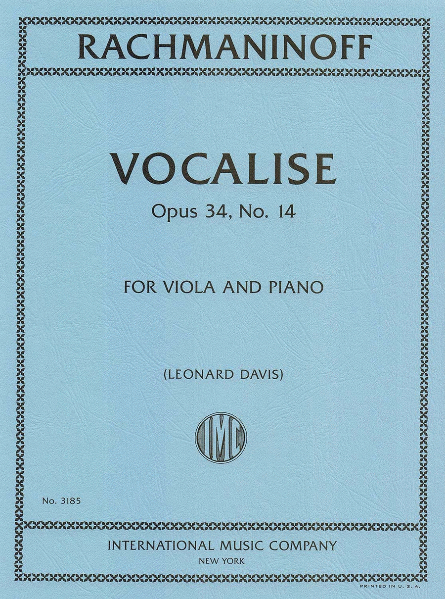 Vocalise, Op. 34 No. 14 (L. DAVIS)