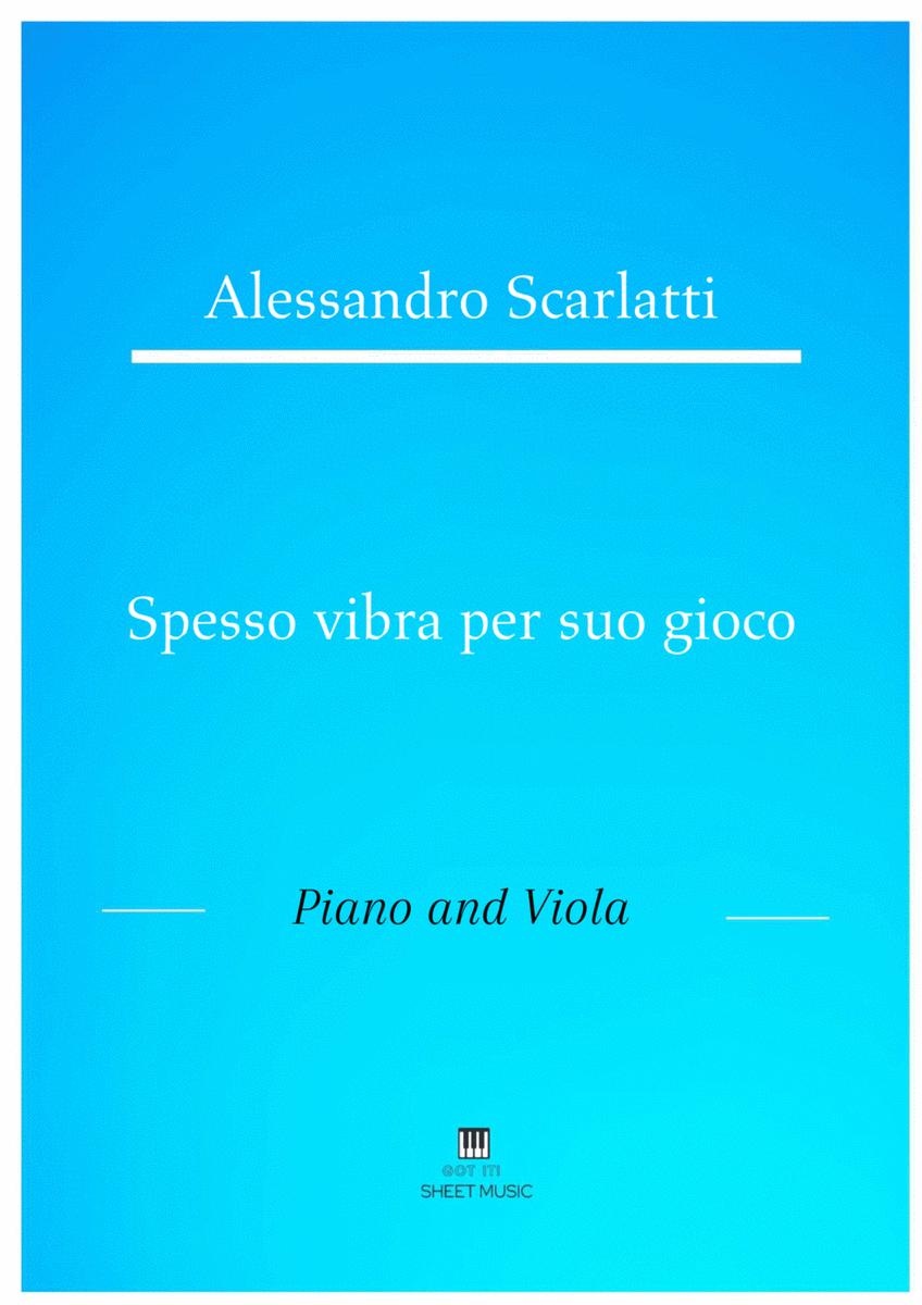 Alessandro Scarlatti - Spesso vibra per suo gioco (Piano and Viola) image number null