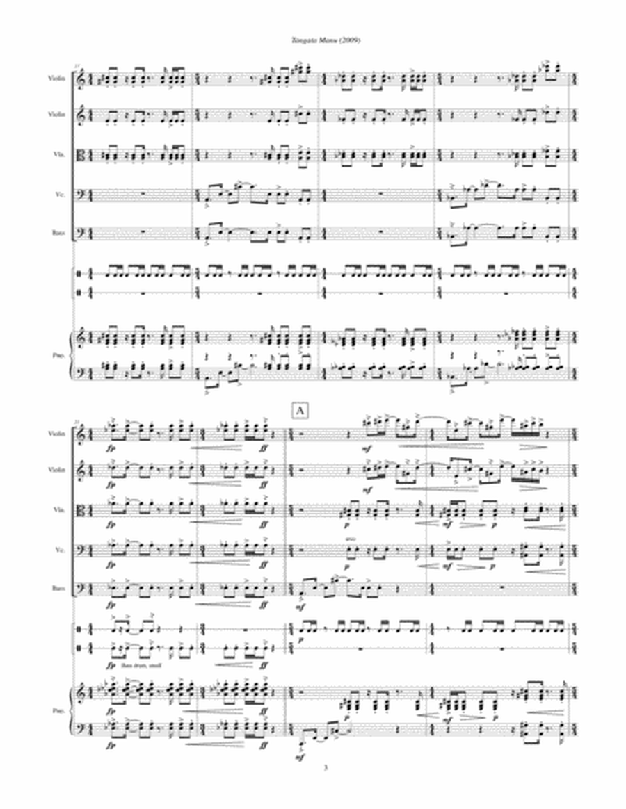 Tangata Manu (2009) for piano, percussion and string quintet