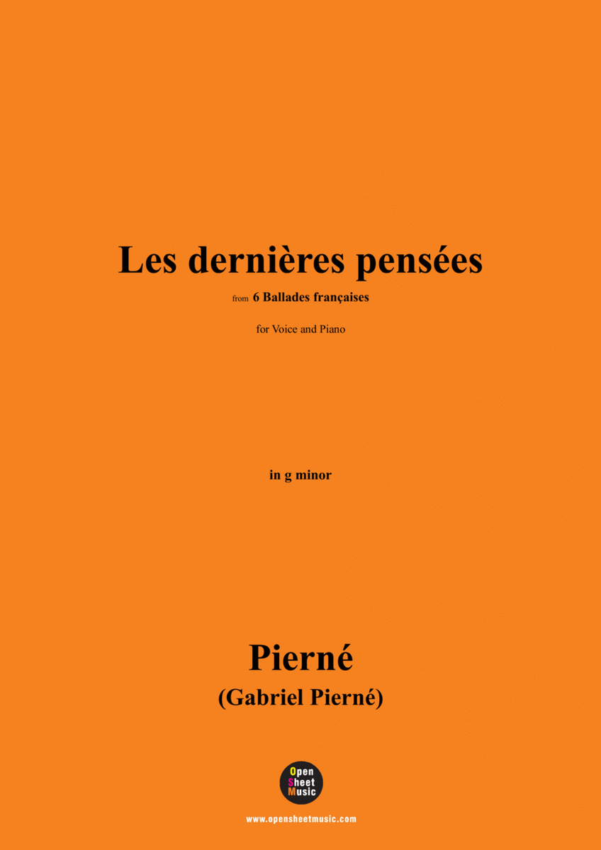 G. Pierné-Les dernières pensées,in g minor
