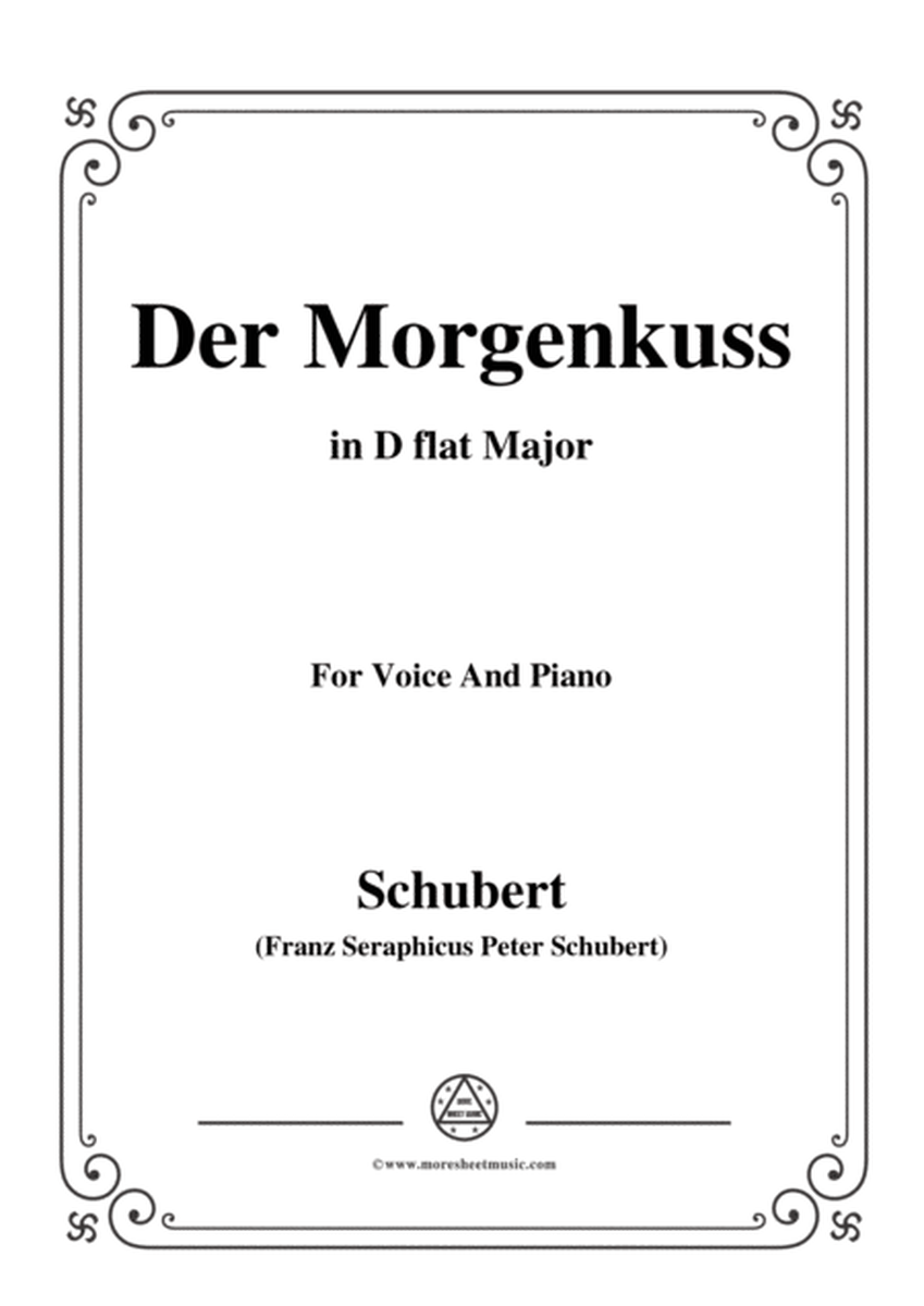 Schubert-Der Morgenkuss(nach einem Ball),in D flat Major,D.264,for Voice and Piano image number null