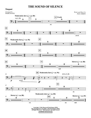 Book cover for The Sound Of Silence (arr. Mark Hayes) - Timpani