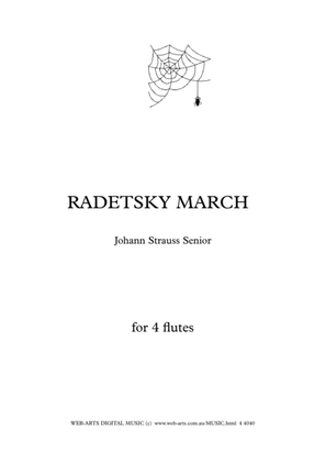 Book cover for RADETSKY MARCH for 4 flutes - JOHANN STRAUSS