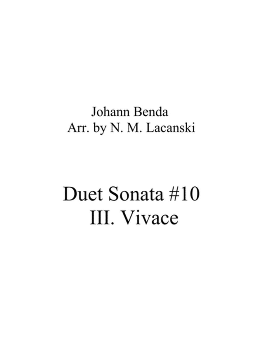 Duet Sonata #10 Movement 3 Vivace