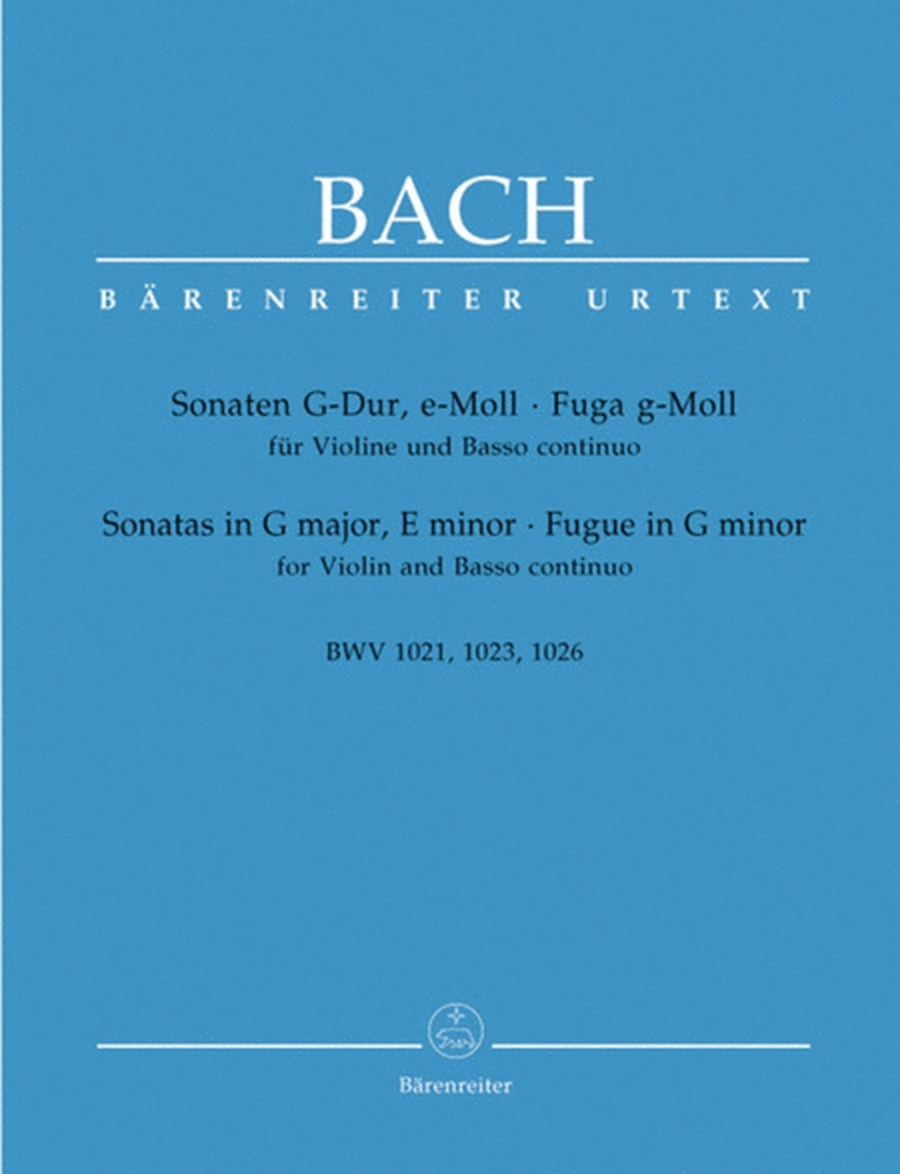 Bach 2 Sonatas & Fugue Bwv 1021 Bwv 1023 Bwv 1026