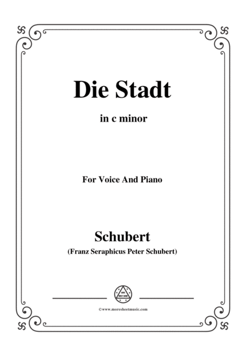 Schubert-Die Stadt,in c minor,for Voice and Piano image number null