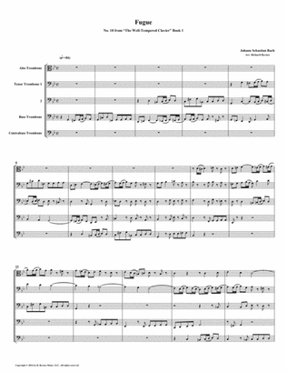 Fugue 18 from Well-Tempered Clavier, Book 1 (Trombone Quintet)