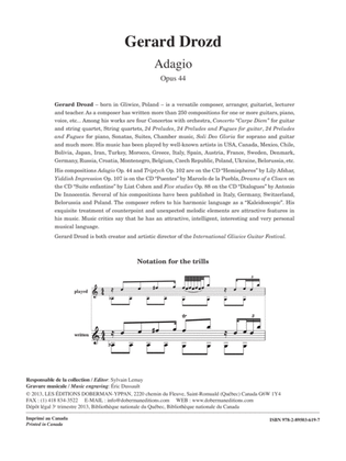 Book cover for Adagio, opus 44