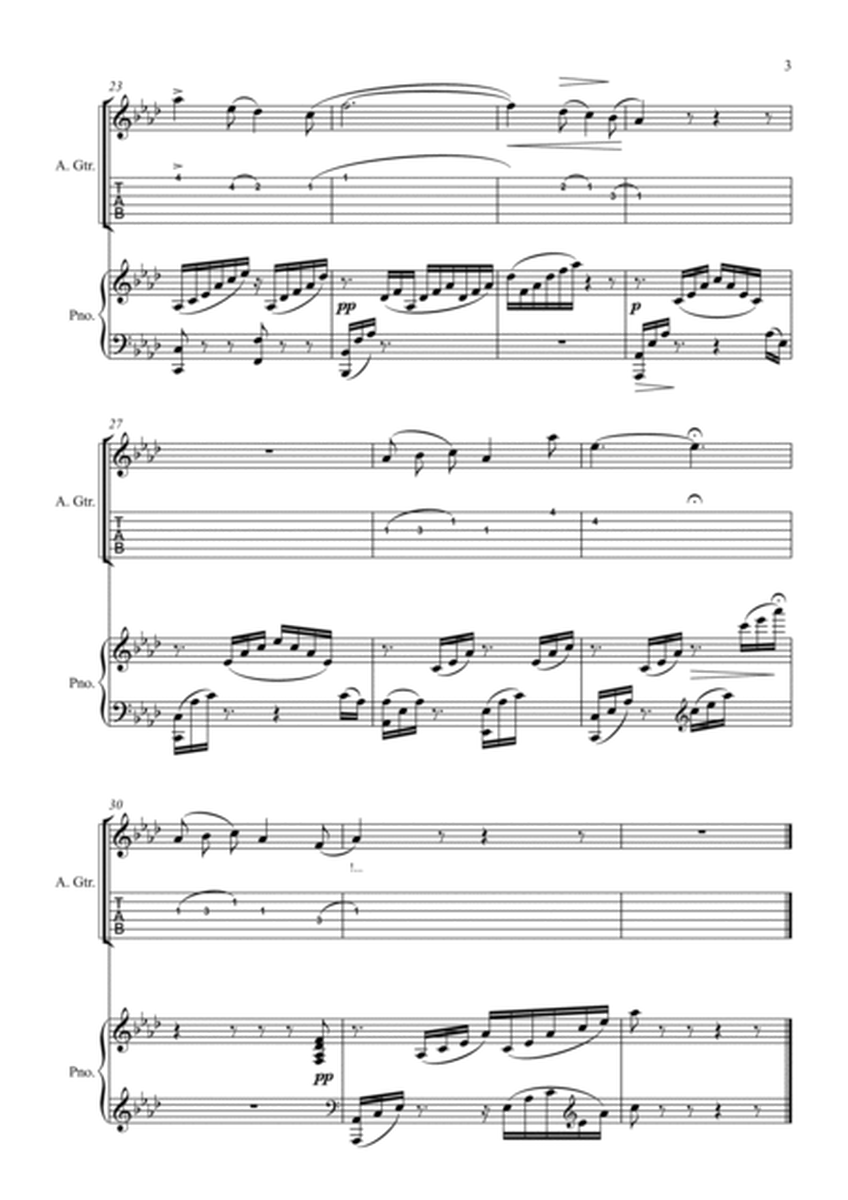 O mio babbino caro - for Guitar (TAB) and Piano accompaniment - orchestral play along image number null