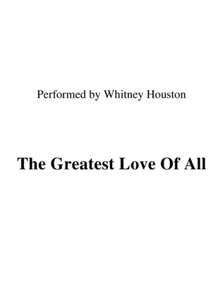 Book cover for The Greatest Love Of All