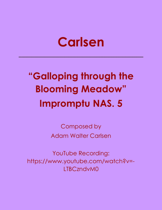 Book cover for Galloping through the Blooming Meadow Impromptu NAS 5