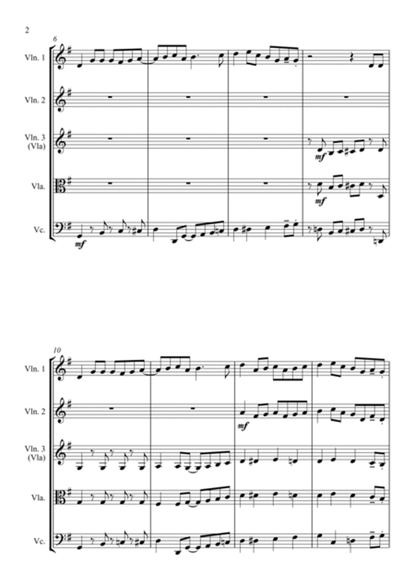 Jazz Carols Collection for String Quartet - Set Nine image number null