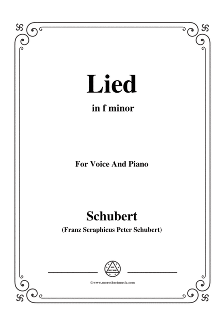 Schubert-Lied(Mutter geht durch ihre Kammern),D.373,in f minor,for Voice&Piano image number null