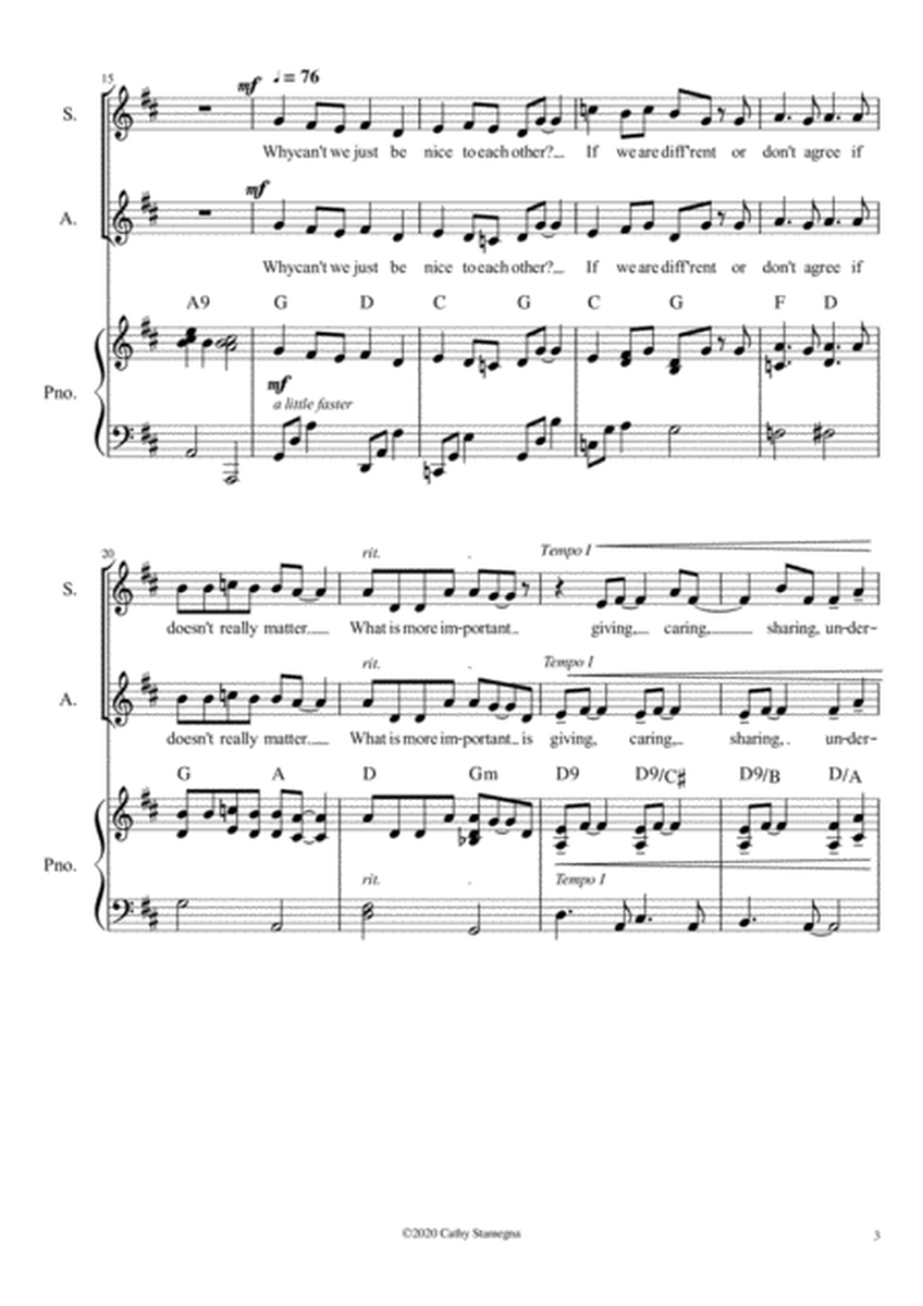 Just One Candle (SA Duet, Chords, Piano Accompaniment) image number null