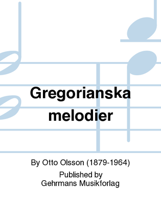 Book cover for Gregorianska melodier