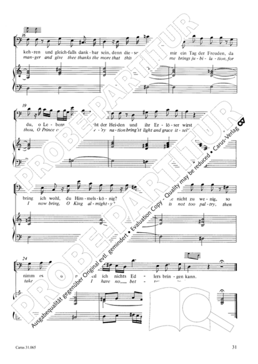 They all shall day come out from Sheba (Sie werden aus Saba alle kommen) by Johann Sebastian Bach TB - Sheet Music