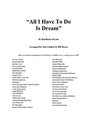 Book cover for All I Have To Do Is Dream