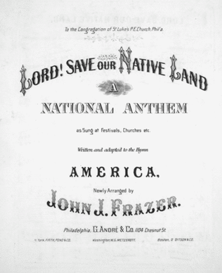 Book cover for Lord! Save Our Native Land. A National Anthem