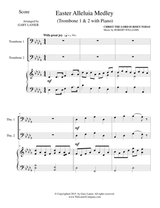 Book cover for EASTER ALLELUIA MEDLEY (Trio – Trombone 1 & 2 with Piano) Score and Parts