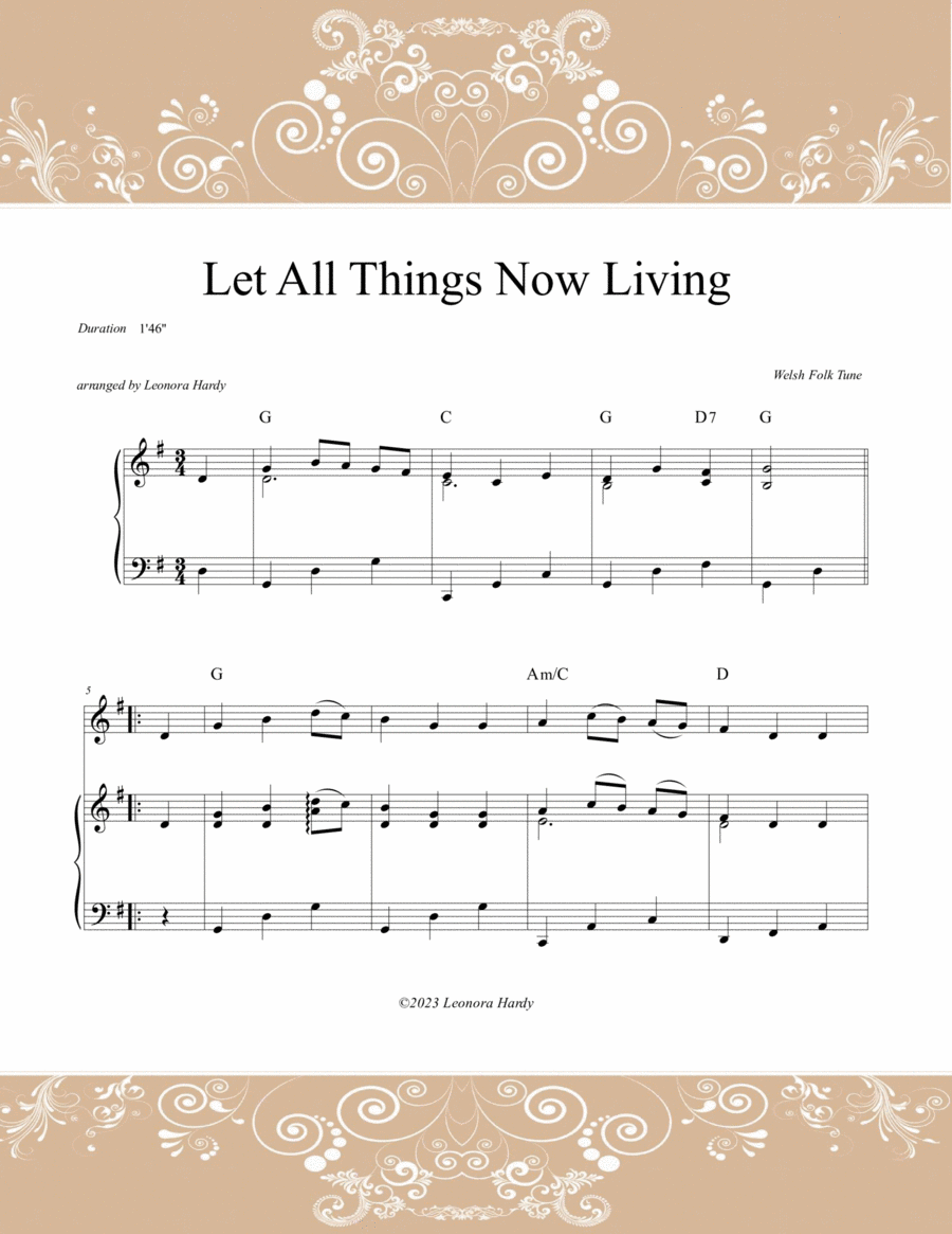 Let All Things Now Living (Thanksgiving) image number null