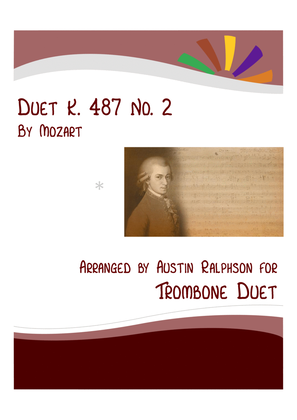 Book cover for Mozart K. 487 No. 2 - trombone duet / euphonium duet