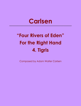 Book cover for “Four Rivers of Eden” for the Right Hand 4. Tigris