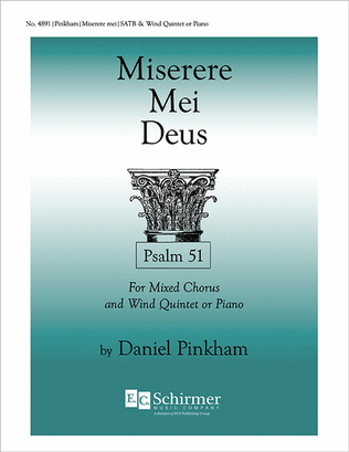 Book cover for Miserere Mei Deus (Psalm 51) (Choral Score)