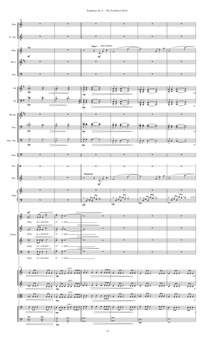 Symphony No. 6 ... The Penobscot River (2004) for chorus and orchestra, 5th movement, The Death of Thoreau's Guide