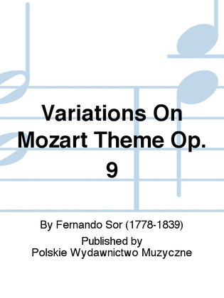 Book cover for Variations On Mozart Theme Op. 9