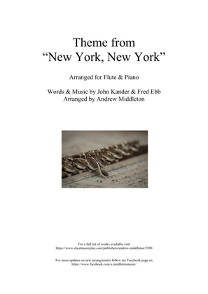 Book cover for Theme From "New York, New York"