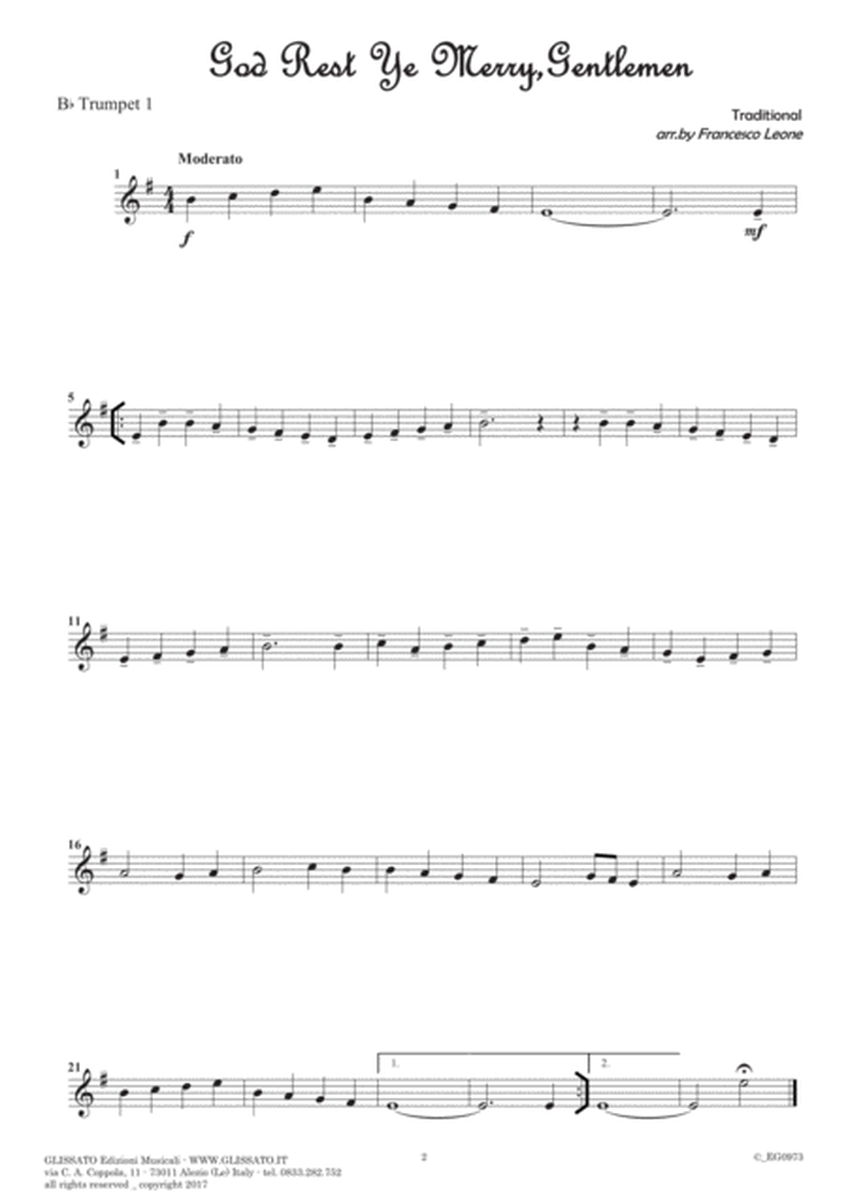 10 Easy Christmas Tunes - Brass Quartet/Quintet (flexible set of parts) image number null