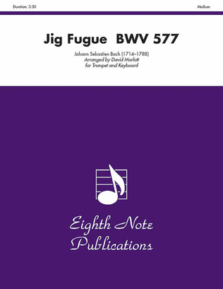 Book cover for Jig Fugue, BWV 577