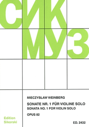 Book cover for Sonata No. 1 Op. 82
