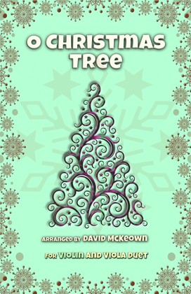 Book cover for O Christmas Tree, (O Tannenbaum), Jazz style, for Violin and Viola Duet