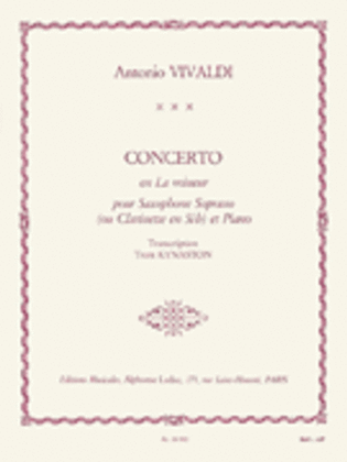 Book cover for Concerto Fvii/5 Rv461 In A Minor (b Flat Saxophone)