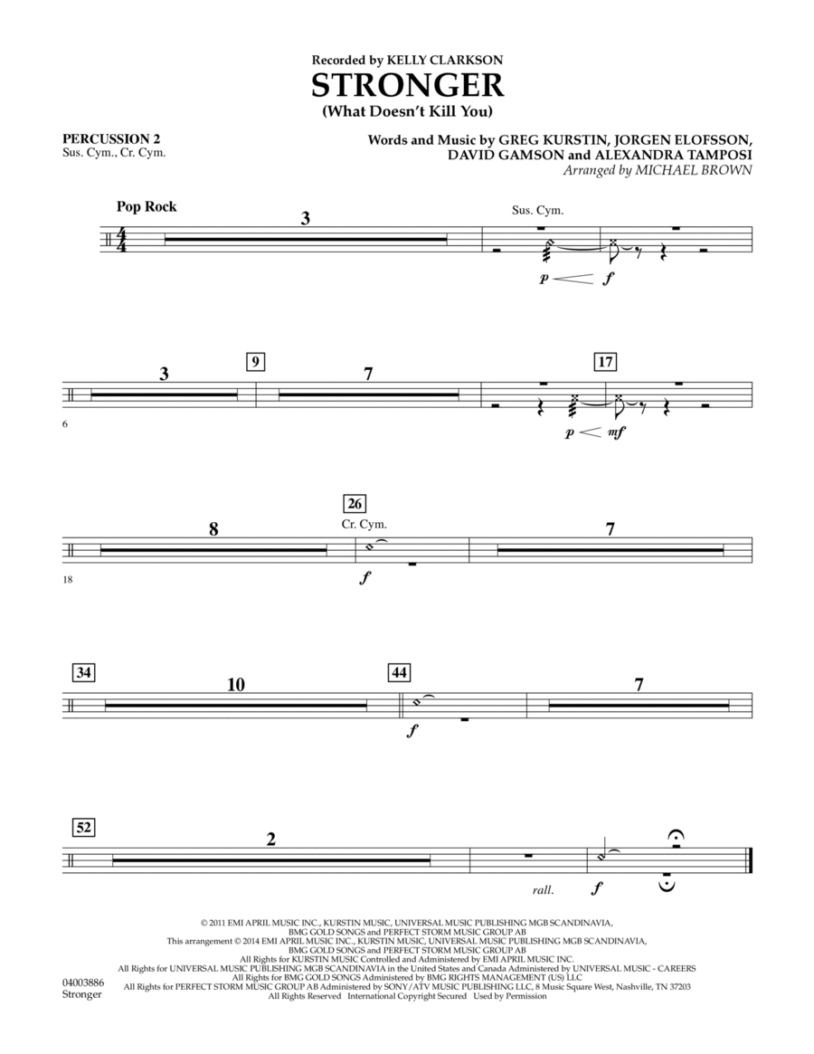 Stronger (What Doesn't Kill You) - Percussion 2