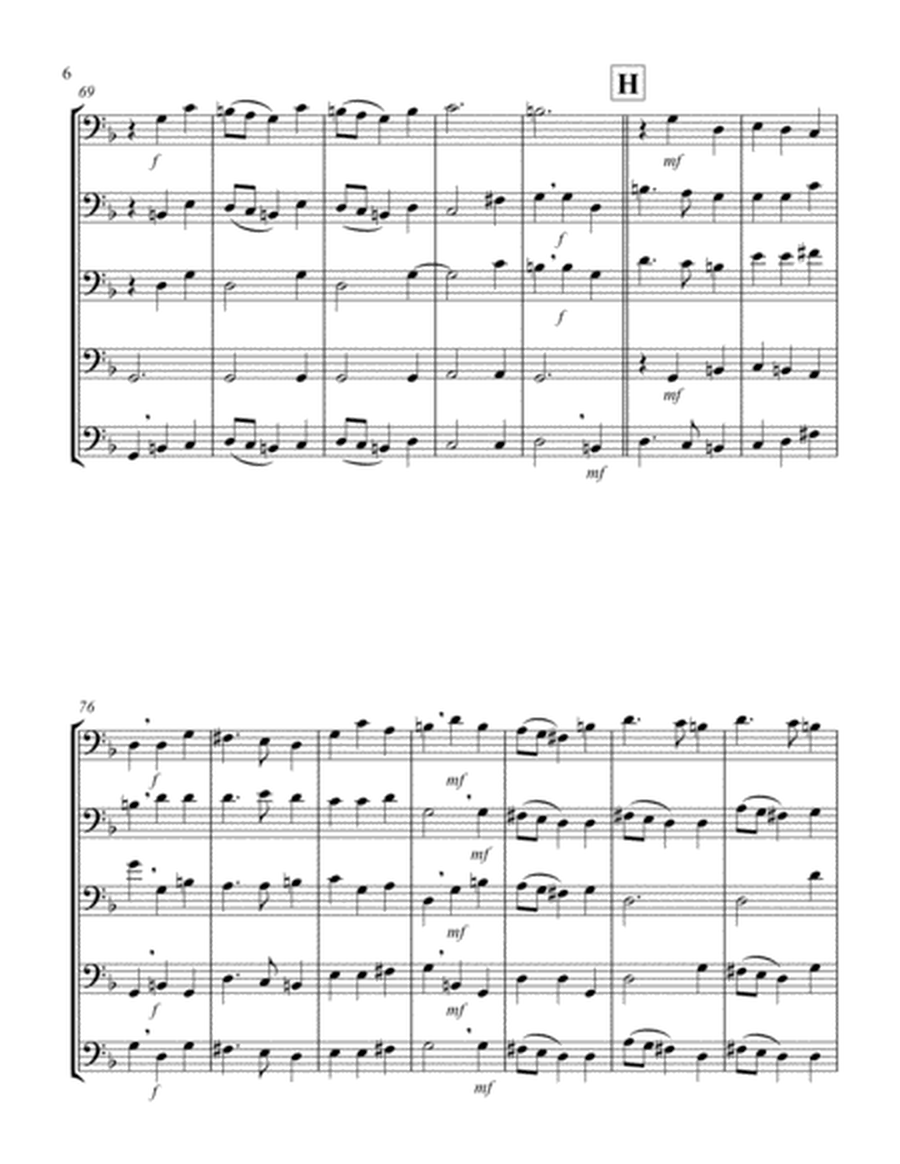 And the Glory of the Lord (from "Messiah") (F) (Euphonium Quintet - Bass Clef) image number null