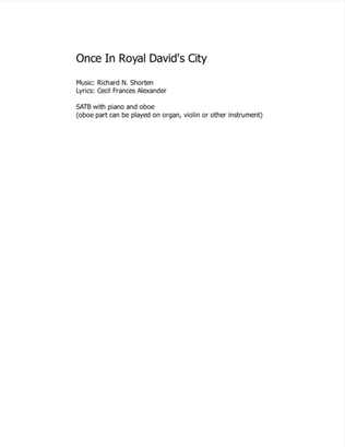 Once in Royal David's City