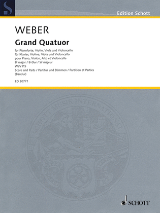 Book cover for Grand Quatour in B-flat Major, WeV P.5