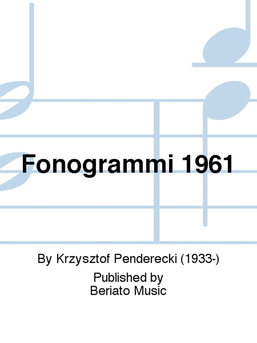 Fonogrammi 1961