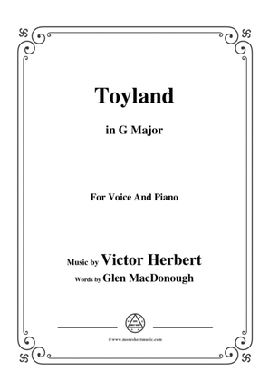 Book cover for Victor Herbert-Toyland,in G Major,for Voice and Piano