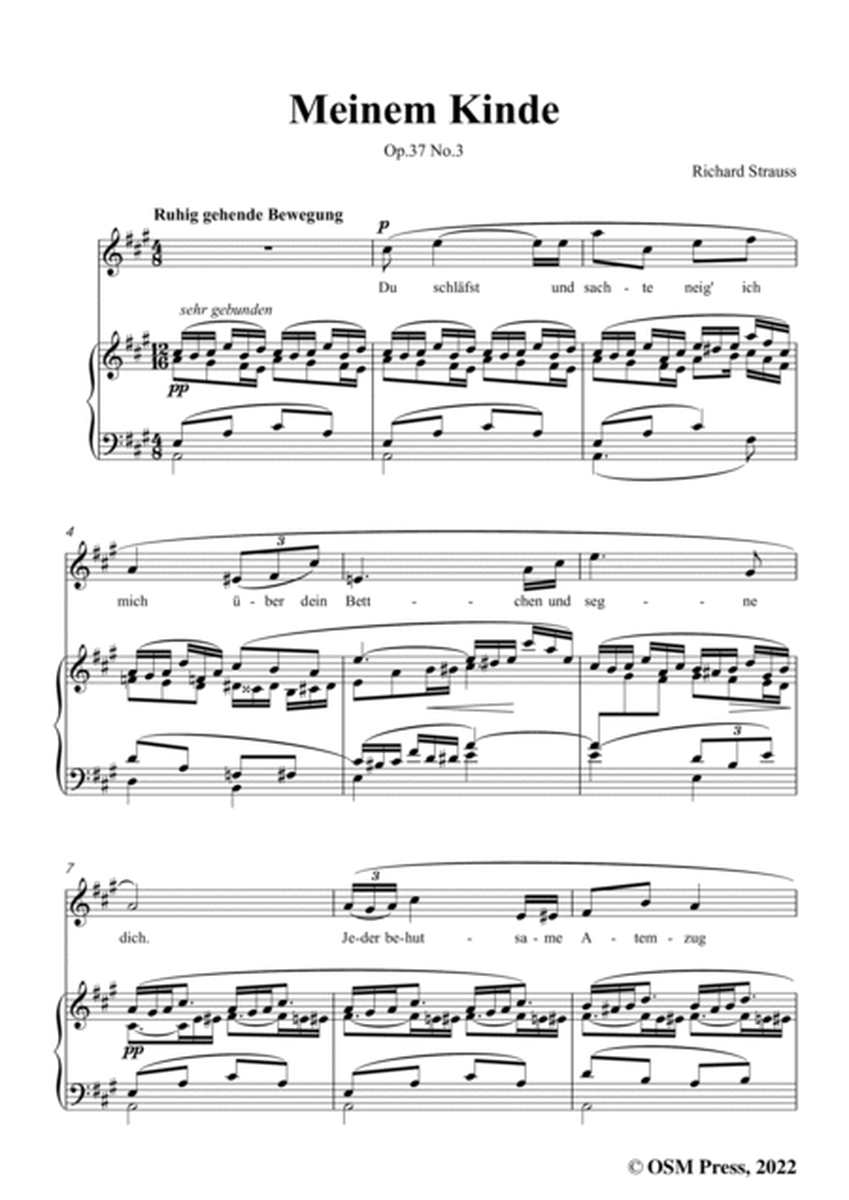 Richard Strauss-Meinem Kinde,in A Major,Op.37 No.3 image number null