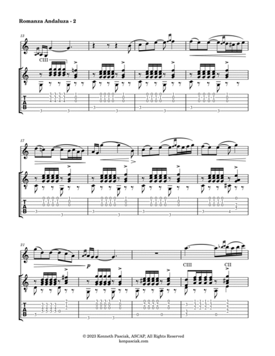 Romanza Andaluza (for Violin & Guitar) image number null