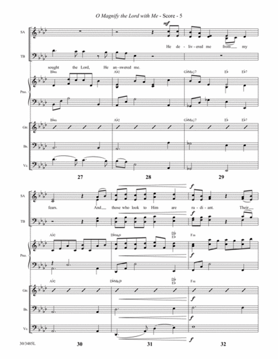 O Magnify the Lord with Me - Instrumental Ensemble Score and Parts