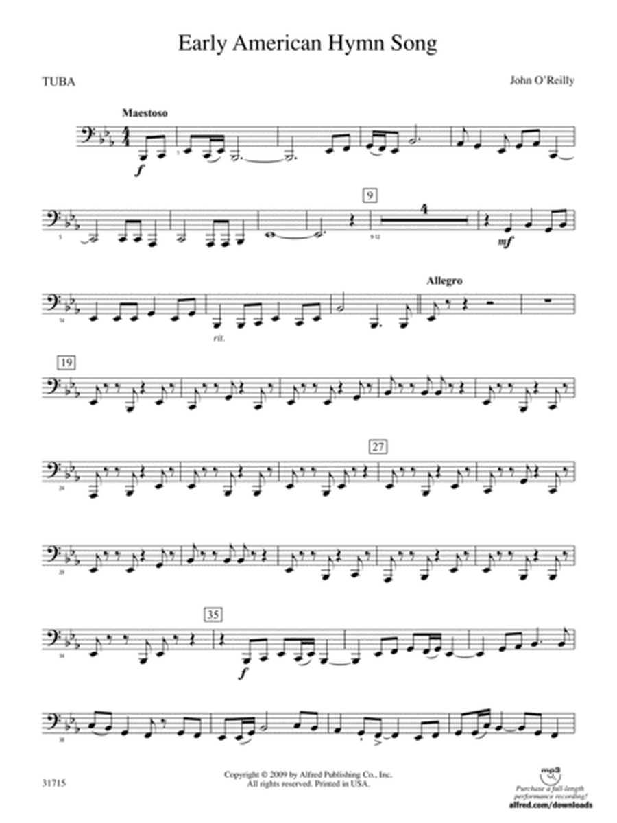 Early American Hymn Song: Tuba