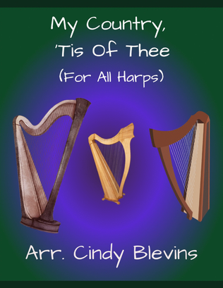 Book cover for My Country 'Tis Of Thee, for Lap Harp Solo