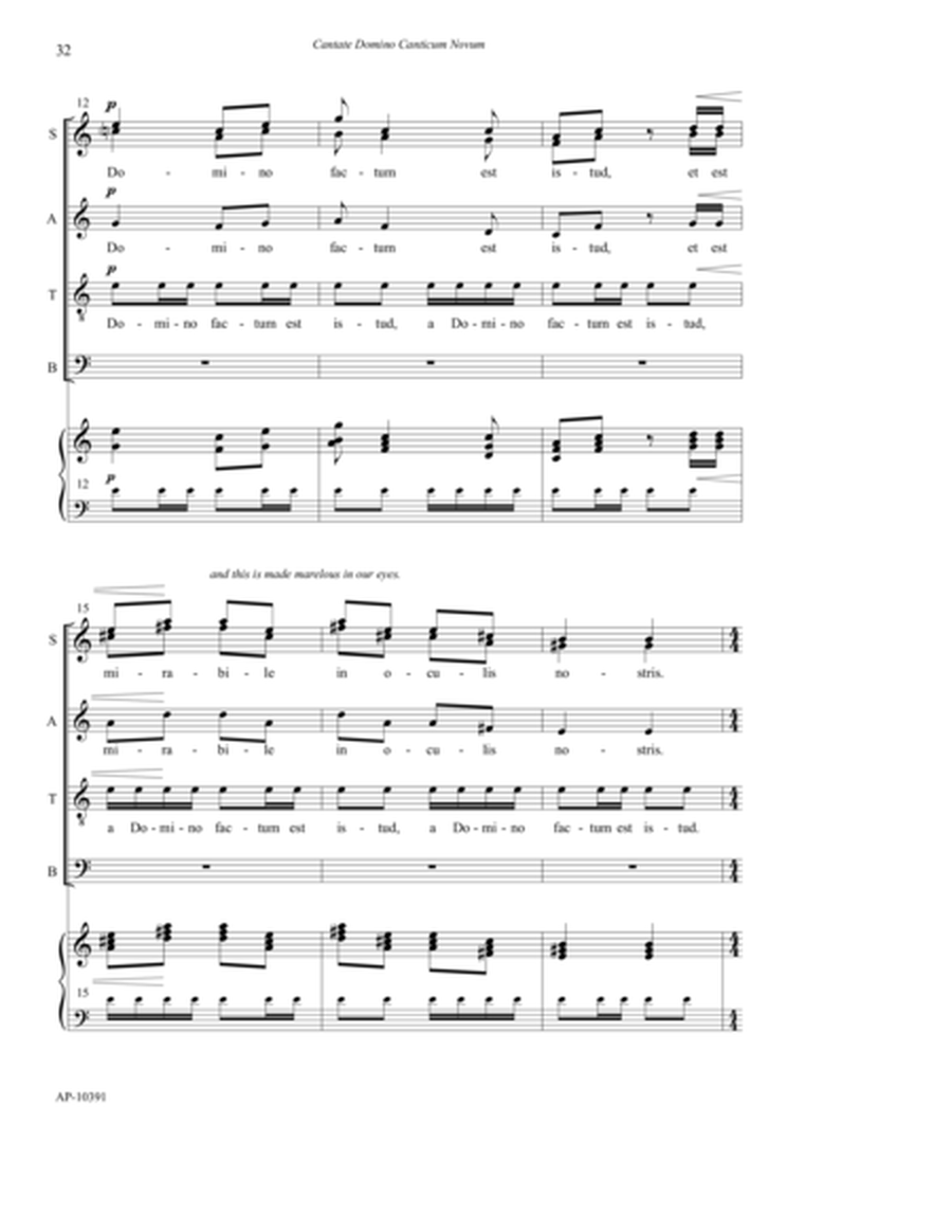 Cantata Domino Canticum Novum -5 Easter Songs - SATB choir, a cappella