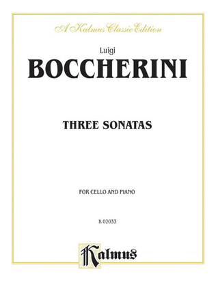 Book cover for Three Sonatas for Cello and Piano